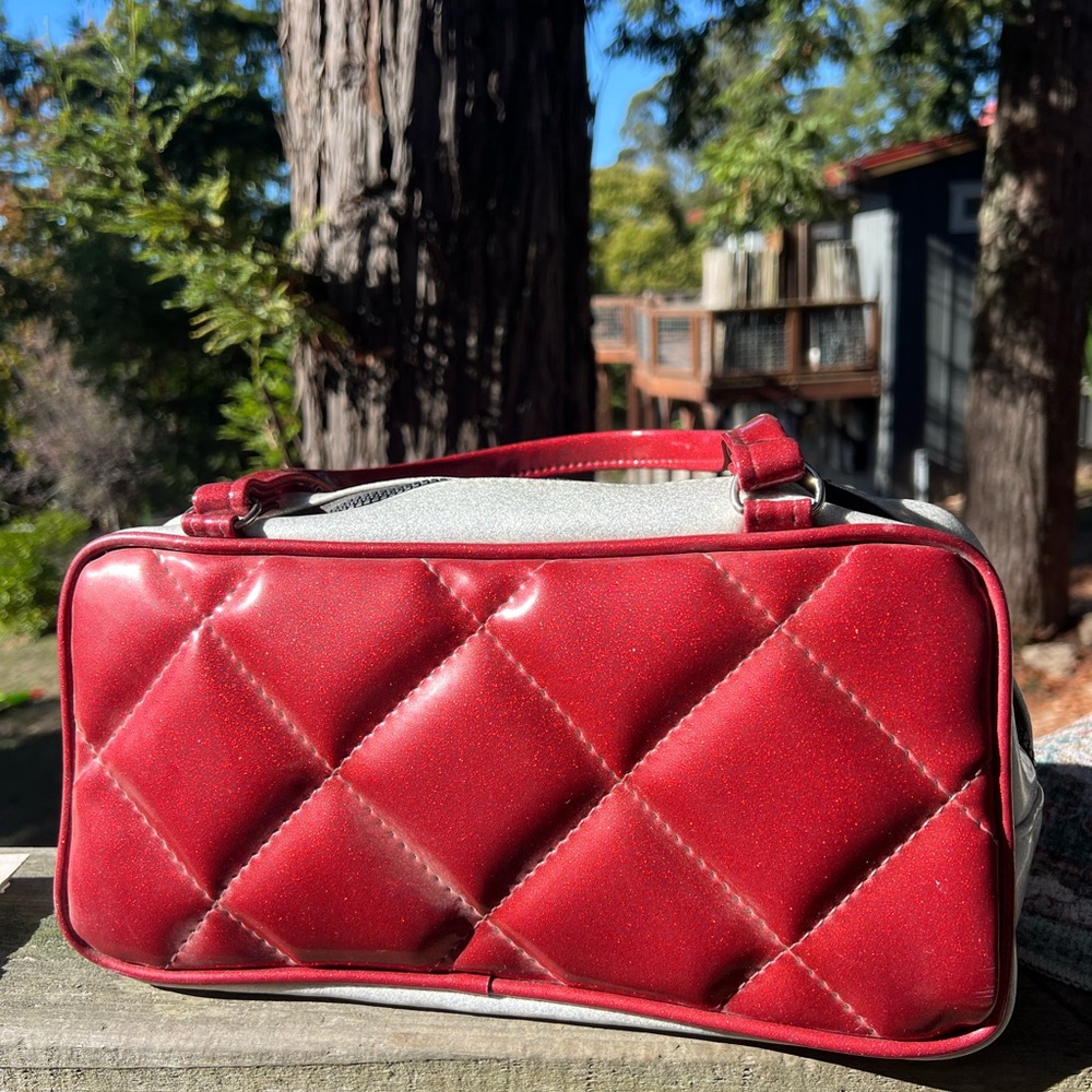 Trophy Queen Red and Silver purse